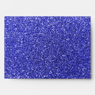 Personalized name moustache neon blue glitter envelopes