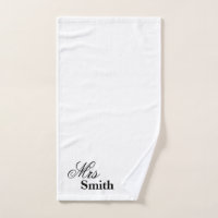 Personalized Name Mrs Smith White