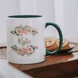 Personalized Name Mug | Custom Gifts for Her<br><div class="desc">Personalizable name mug with watercolor flowers. A great gift for bridesmaids,  maid of honour,  mom,  grandma,  teachers,  nurses,  or anyone who likes flowers!</div>