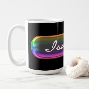 Personalized Name Mug   Iridescent Glass Effect 
