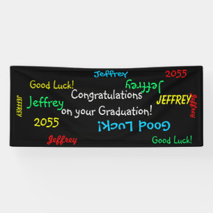 Personalized Name Multi Colour FUN Graduation Sign