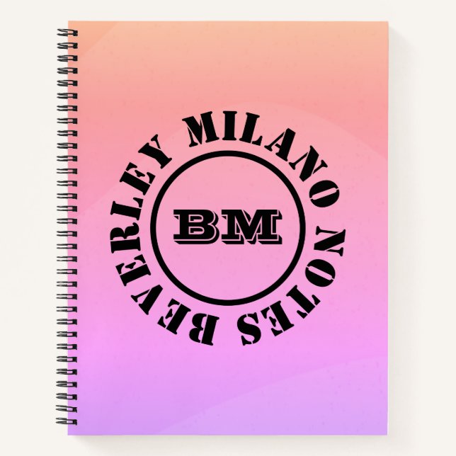 Personalized Name Multicolored Notebook (Front)