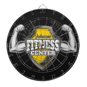 Personalized NAME Muscle Fitness Trainer Gym Dartboard