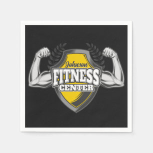 Personalized NAME Muscle Fitness Trainer Gym Napkin