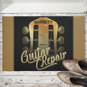 Personalized NAME Music Guitar Repair Musician Doormat