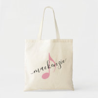 Personalized Name Music Note Black Pink