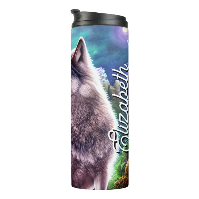 Personalized Name Mystic of the Wild Thermal Tumbler (Rotated Right)