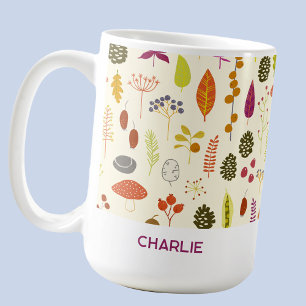Personalized Name Nature Woodland Forest Coffee Mug