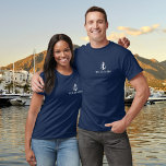 Personalized Name Nautical Boat Anchor T-Shirt<br><div class="desc">A nautical design featuring a ship's anchor,  personalized with your name. Designed by Thisisnotme©</div>