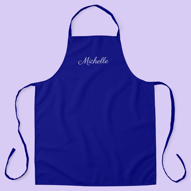 Personalized Name Navy Blue Chefs Apron (Creator Uploaded)