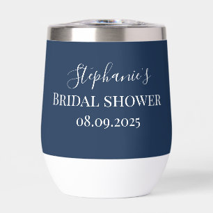 Personalized Name Navy Blue Script Monogram