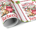 Personalized Name North Pole Delivery Christmas Wrapping Paper<br><div class="desc">Personalize with a name North Pole Delivery Christmas Wrapping Paper</div>