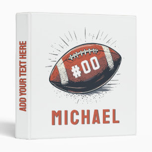 Personalized Name & Number American football Binder