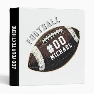 Personalized Name & Number American football       Binder