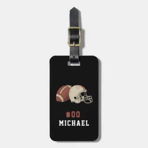 Personalized Name & Number American football Luggage Tag