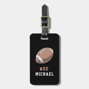 Personalized Name & Number American football Luggage Tag