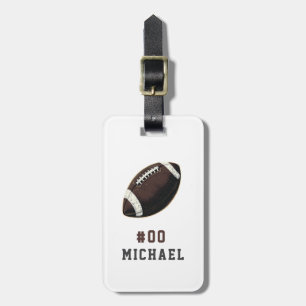 Personalized Name & Number American football Luggage Tag