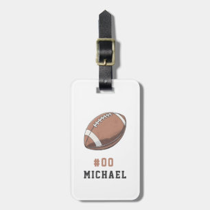 Personalized Name & Number American football       Luggage Tag
