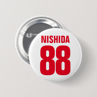 Personalized Name, Number, and Colours. Sports Fan 2 Inch Round Button