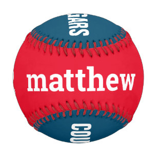 Personalized Name Number and Team Colours Custom Baseball