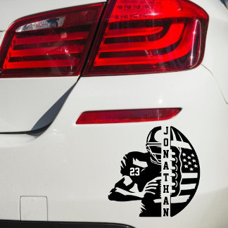 Personalized Name & Number Football Decal