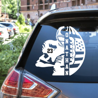 Personalized Name & Number Football Decal