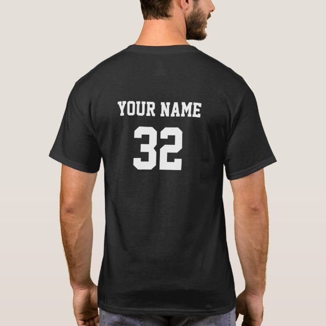 Personalized Name Number Front Back  T-Shirt (Back)