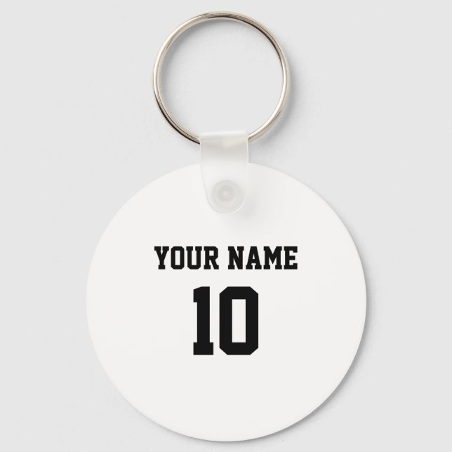 Personalized Name Number Front Back T Shirt_1  Keychain (Front)