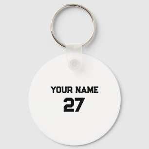 Personalized Name Number Front Back T Shirt_4 Keychain