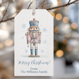 Personalized Name Nutcracker Christmas Gift Tags