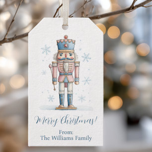 Personalized Name Nutcracker Christmas Gift Tags