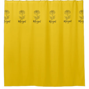 Personalized Name October Marigold Birth Flower