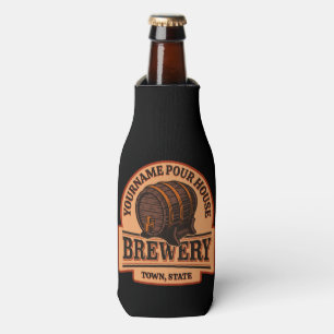 Personalized NAME Old Oak Barrel Beer Keg Brewery Bottle Cooler
