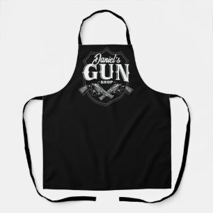 Personalized NAME Old Revolvers Gun Shop Firearms  Apron
