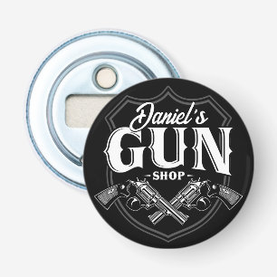 Personalized NAME Old Revolvers Gun Shop Firearms  Bottle Opener