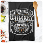 Personalized NAME Old West Whiskey Brewery Bar Kitchen Towel<br><div class="desc">Personalize this truly unique,  one-of-a-kind Old Western Style Whiskey Liquor Brewery Bar Gift. Perfect addition to the man cave (or woman cave!),  western ,  hot rod classic car garage or kitchen. Customize with your Name or Custom Text!</div>