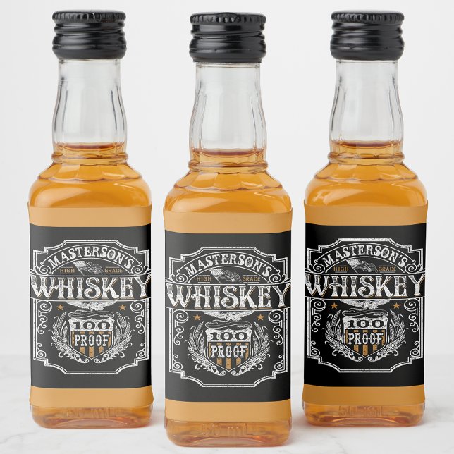 Personalized NAME Old West Whiskey Brewery Bar Liquor Bottle Label (Creator Uploaded)