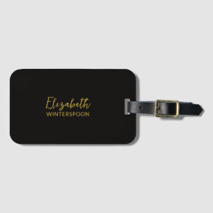 Personalized Name on Raven Black Luggage Tag