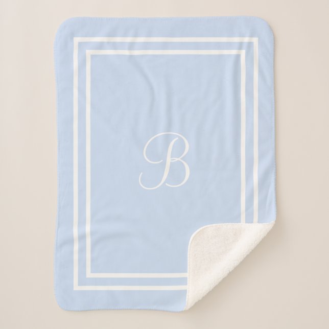 Personalized name or initial sherpa Blanket (Front)