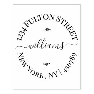 Personalized Name or Logo Return Address Large Rubber Stamp