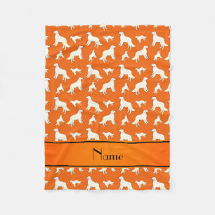 Personalized name orange Kuvasz dogs Fleece Blanket