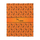 Personalized name orange music notes