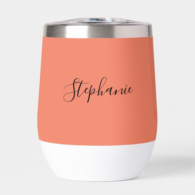 Personalized name Orange Script Monogram (Front)