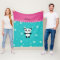 Personalized name panda turquoise snowflakes
