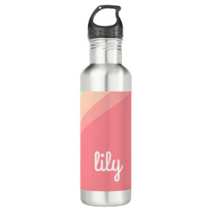 Personalized Name Pastel Rainbow Custom Gift 710 Ml Water Bottle