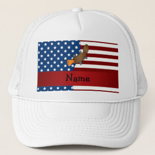 Personalized name Patriotic platypus Trucker Hat