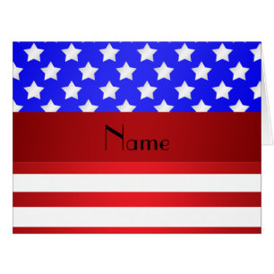 Personalized name patriotic stripes