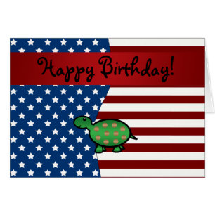 Personalized name Patriotic turtle