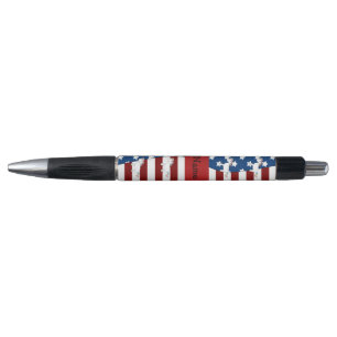 Personalized name Patriotic unicorn Pen