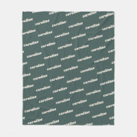 Personalized Name Pattern Retro Font Sage Green